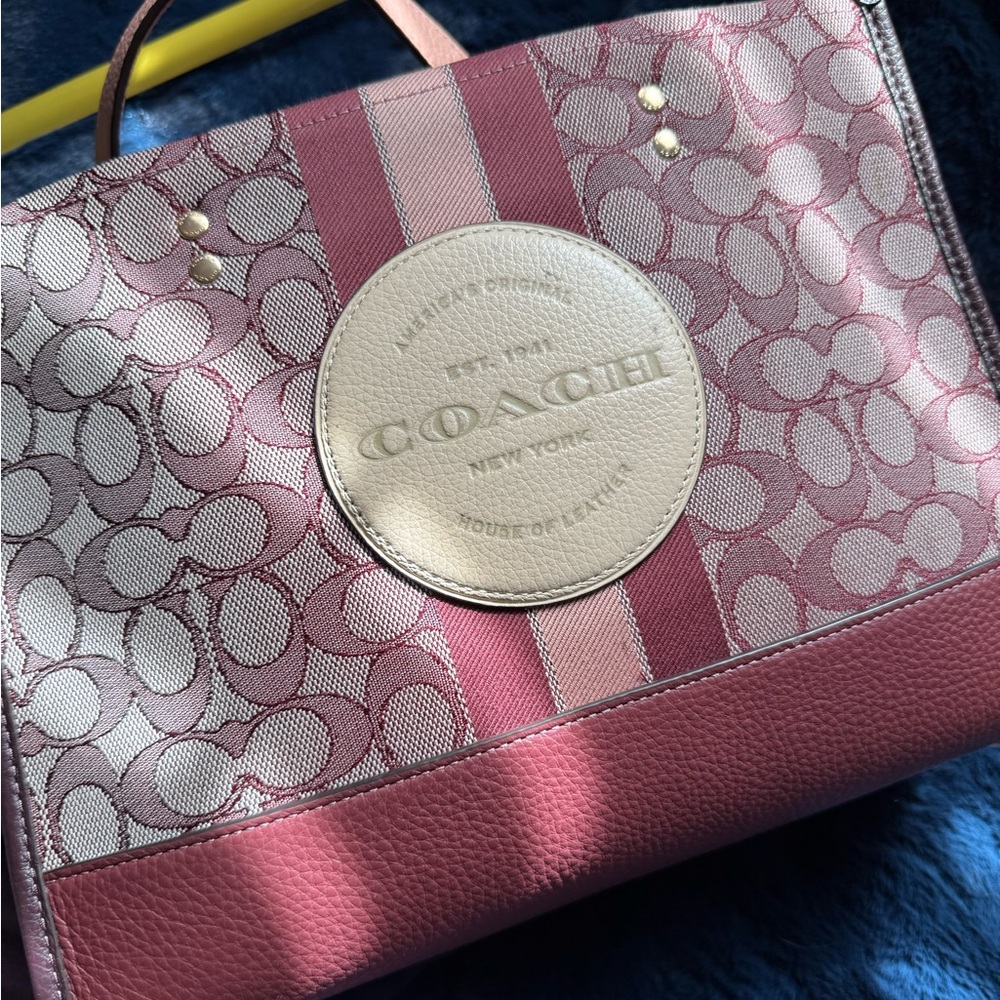 Coach Pink Signature Tote Bag